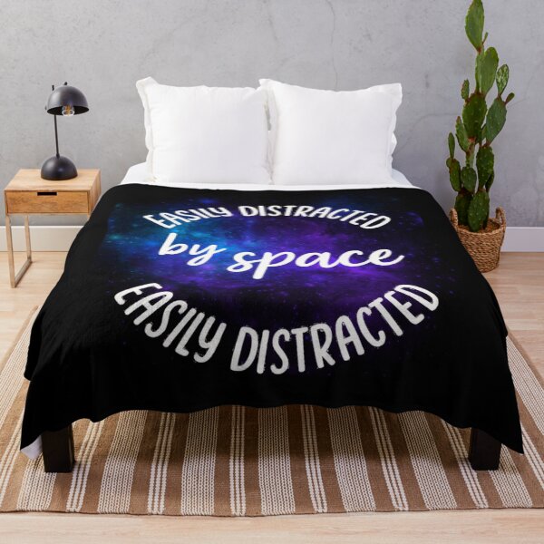 Item preview, Easily Distracted by Space – Cosmic Galaxy with Planets and Stars designed and sold by Aquarius-club.