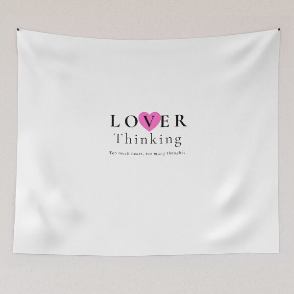 Item preview, ​Lover Thinking: Overthinking & Heart Quote  designed and sold by Atlasoloji.