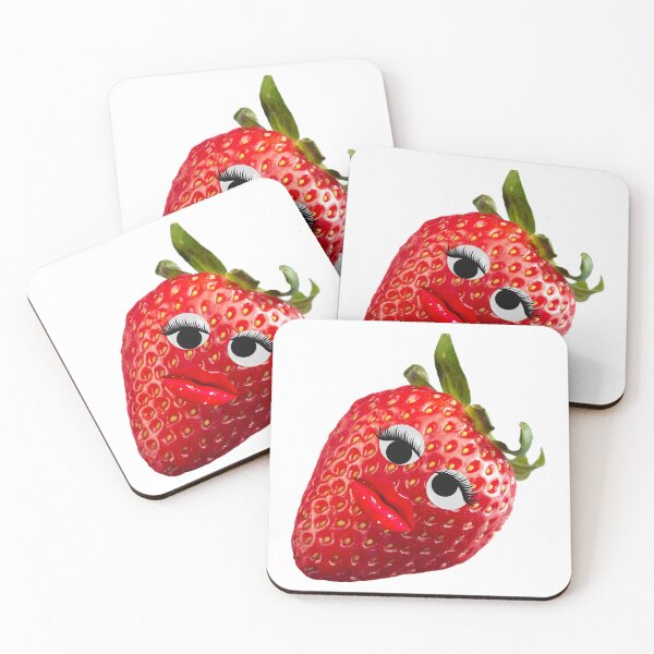 Item preview, googly-eyed strawberry designed and sold by trewimas.