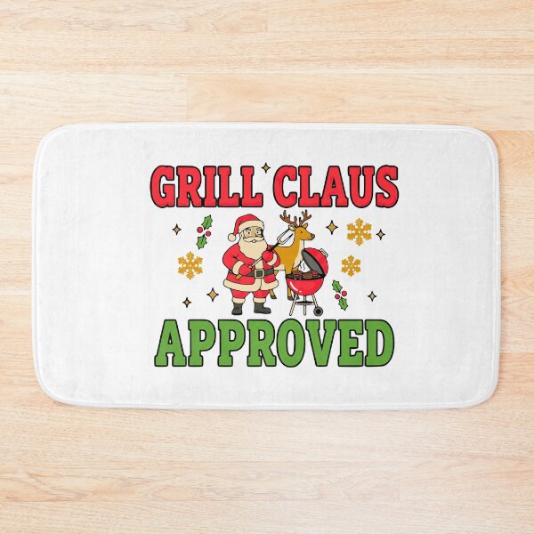 Item preview, funny grill claus holiday bbq santa graphic designed and sold by ArtDesignTp.