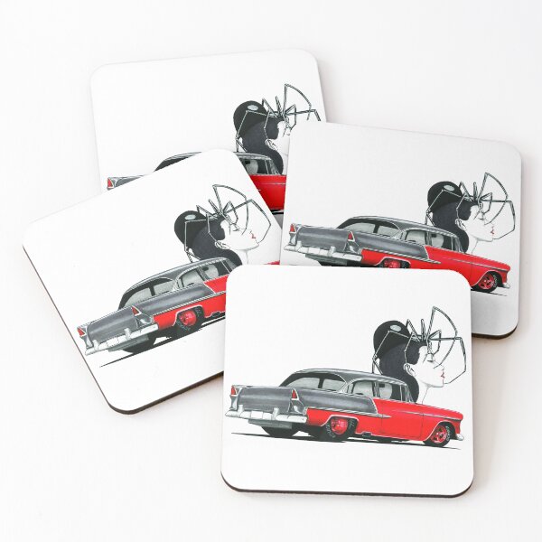 Item preview, Exclusive drawing american restomod Chevy Bel Air V8 Coupe Black Widow designed and sold by Cars23.