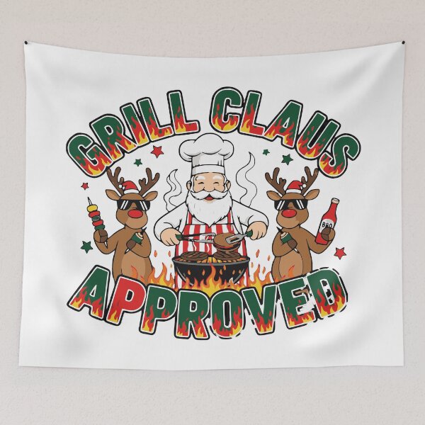 Item preview, funny grill claus bbq christmas santa meme designed and sold by ArtDesignTp.