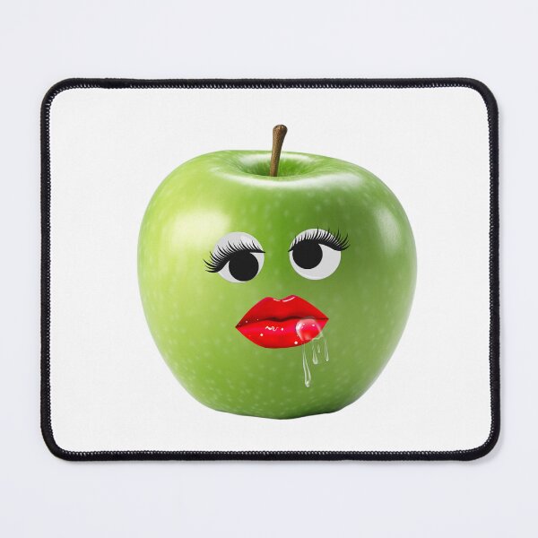 Item preview, drooling googly-eyed green apple  designed and sold by trewimas.