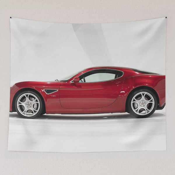 Item preview, Alfa Romeo 8C Competizione – Italian Supercar Vintage Poster designed and sold by Road To Track.