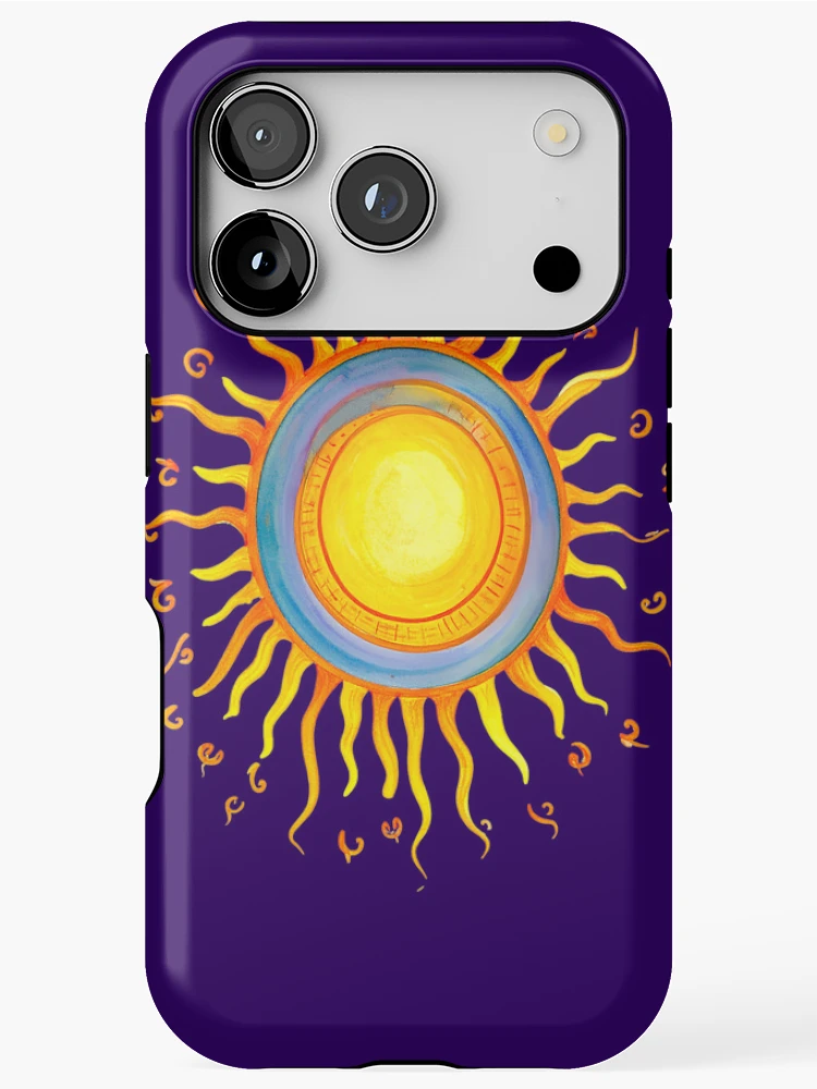 Thumbnail 1 of 4, iPhone Case, Colorful Sun designed and sold by Creative Visualize.