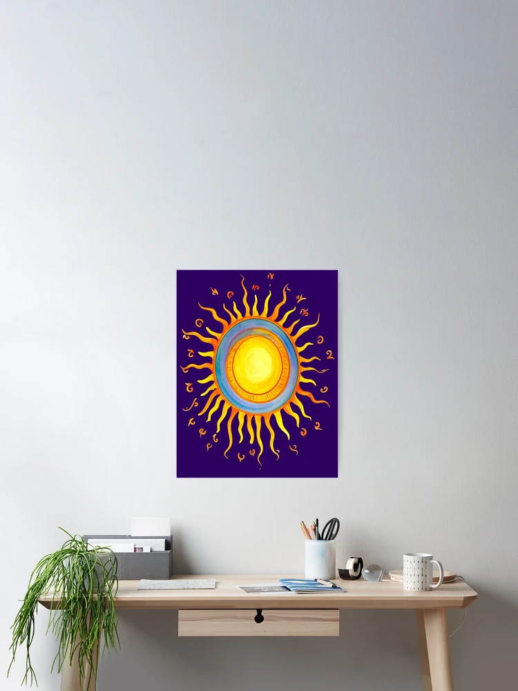 Thumbnail 2 of 3, Poster, Colorful Sun designed and sold by Creative Visualize.