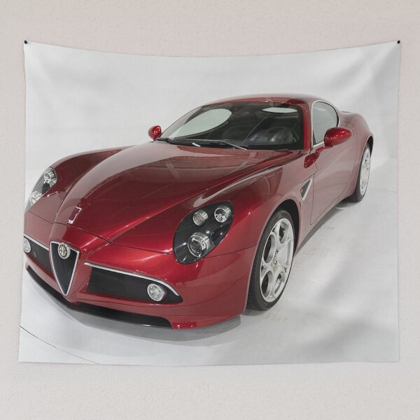 Item preview, Alfa Romeo 8C Competizione – Italian Supercar Vintage Poster designed and sold by Road To Track.