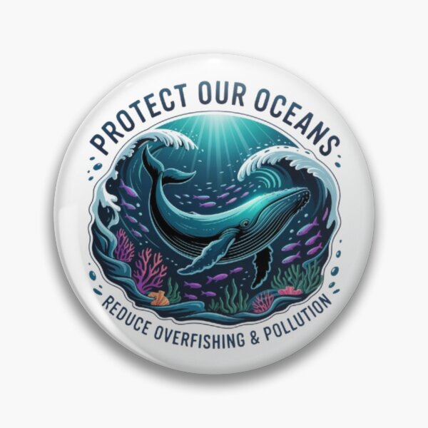 Item preview, Protect Our Oceans Whale T-Shirt – Ocean Conservation Marine Life Design for Ocean Lovers & Eco Gift Buyers designed and sold by GemBob Creations.