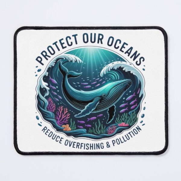 Item preview, Protect Our Oceans Whale T-Shirt – Ocean Conservation Marine Life Design for Ocean Lovers & Eco Gift Buyers designed and sold by GemBob Creations.