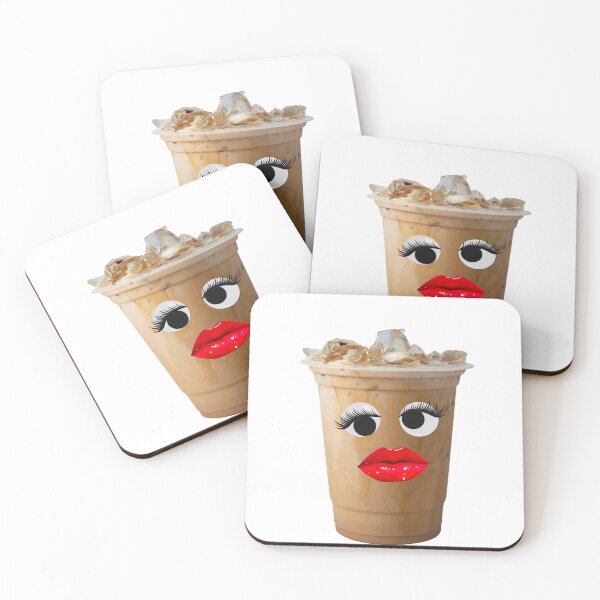 Item preview, googly-eyed iced latte designed and sold by trewimas.