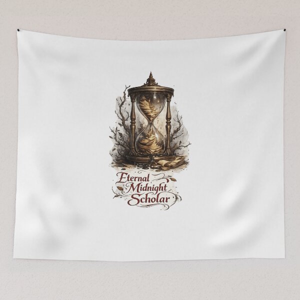 Item preview, Eternal Midnight Scholar – Dark Academia Hourglass Design – Book Lover designed and sold by Line-Mood1⭐️⭐️⭐️⭐️⭐️.