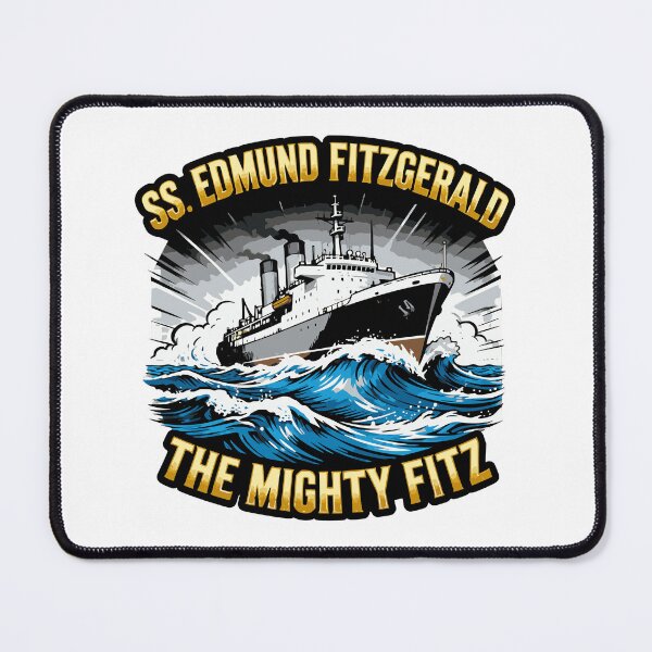 Item preview, mighty fitz nautical lake superior vintage art designed and sold by ArtDesignTp.