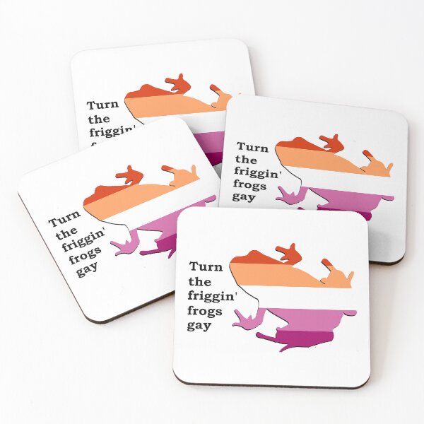 Item preview, Turn the friggin frogs gay - Lesbian Pride designed and sold by Toadtally.