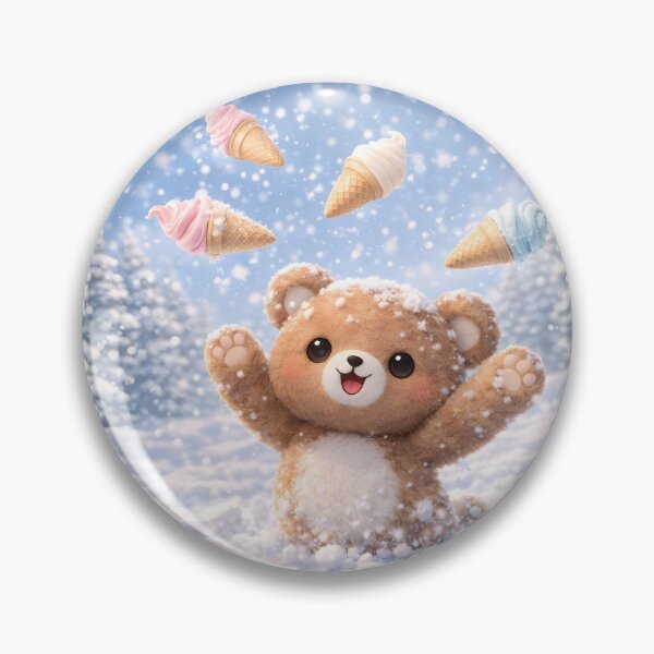 Item preview, Happy teddy bear sends ice cream flying designed and sold by Magic--nell.