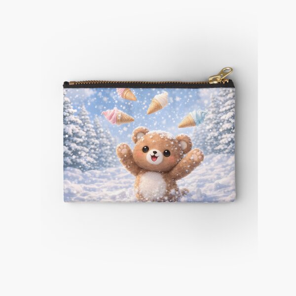 Item preview, Happy teddy bear sends ice cream flying designed and sold by Magic--nell.