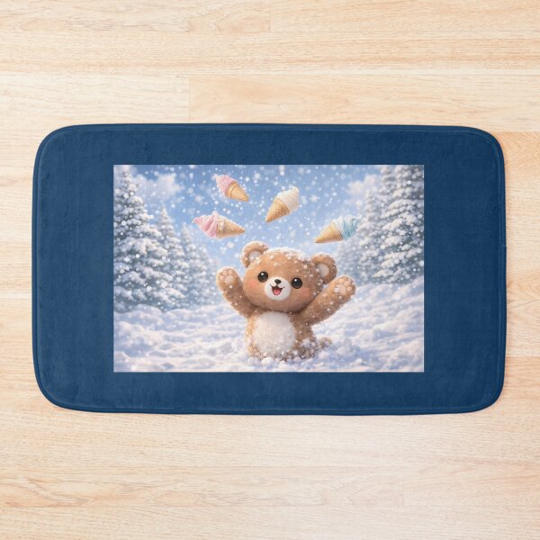 Item preview, Happy teddy bear sends ice cream flying designed and sold by Magic--nell.