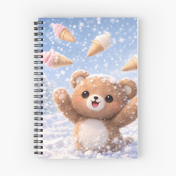 Item preview, Happy teddy bear sends ice cream flying designed and sold by Magic--nell.