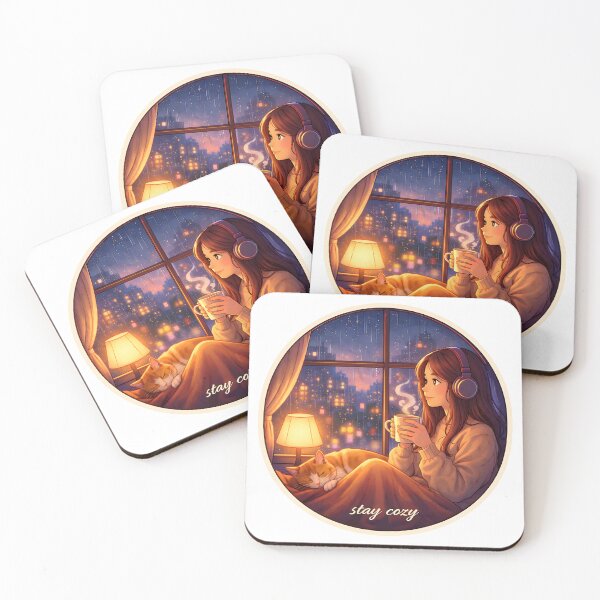 Item preview, Cozy Rainy Night Lofi Girl with Cat – Relaxing Aesthetic Window Scene designed and sold by Digital Culture Studio.