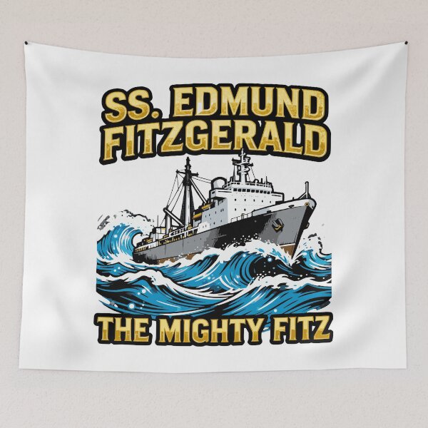 Item preview, mighty fitz lake superior nautical heritage art designed and sold by ArtDesignTp.
