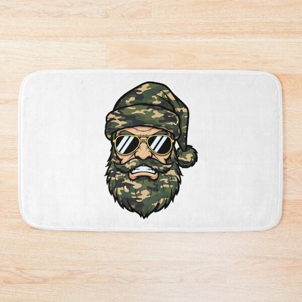 Item preview, retro santa camo hunting christmas dad son art designed and sold by ArtDesignTp.