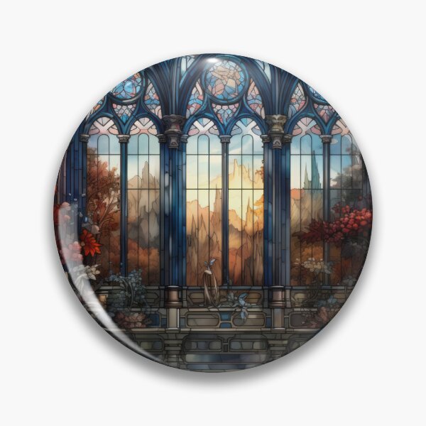 Item preview, Gothic Cathedral Stained Glass Window Art  designed and sold by ChloeDesigns401.