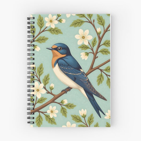 Item preview, A charming wide-eyed swallow bird perched on a branch designed and sold by Ponted.