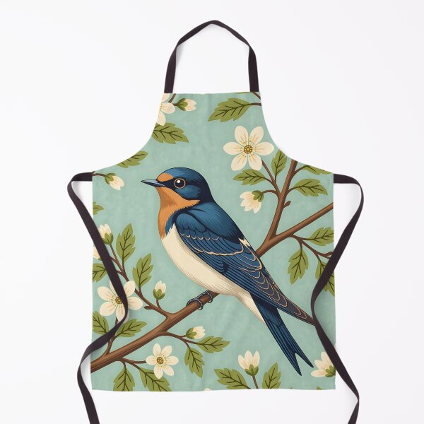 Item preview, A charming wide-eyed swallow bird perched on a branch designed and sold by Ponted.