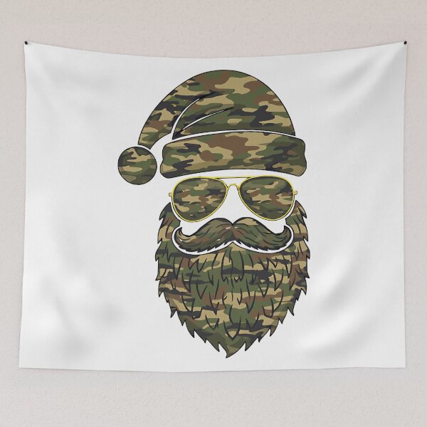 Item preview, santa face camo christmas hunting family design designed and sold by ArtDesignTp.
