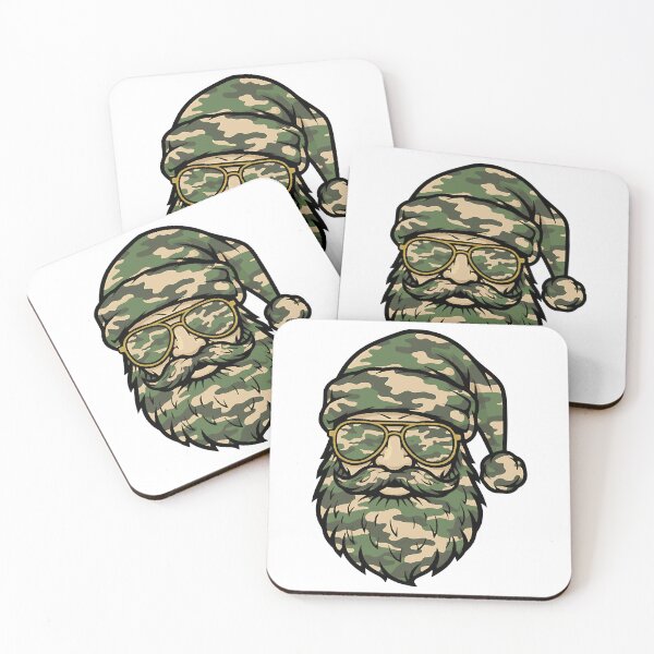 Item preview, vintage santa face christmas camo hunting dad designed and sold by ArtDesignTp.