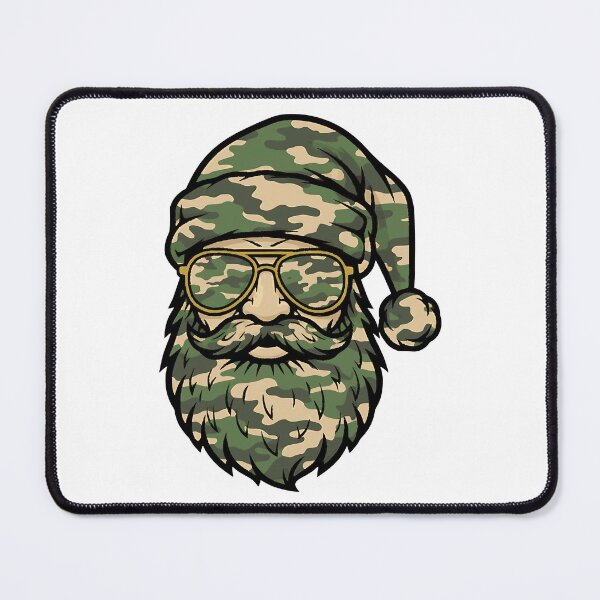 Item preview, vintage santa face christmas camo hunting dad designed and sold by ArtDesignTp.