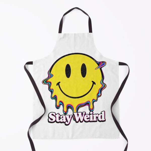 Aperçu de l'œuvre Stay Weird Smiley – Retro 90s Melting Face Poster Design créée et vendue par Modefissi.