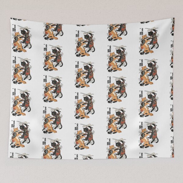 Item preview, Samurai Cats Ninja Duel Japanese Aesthetic designed and sold by TeeARTHY.