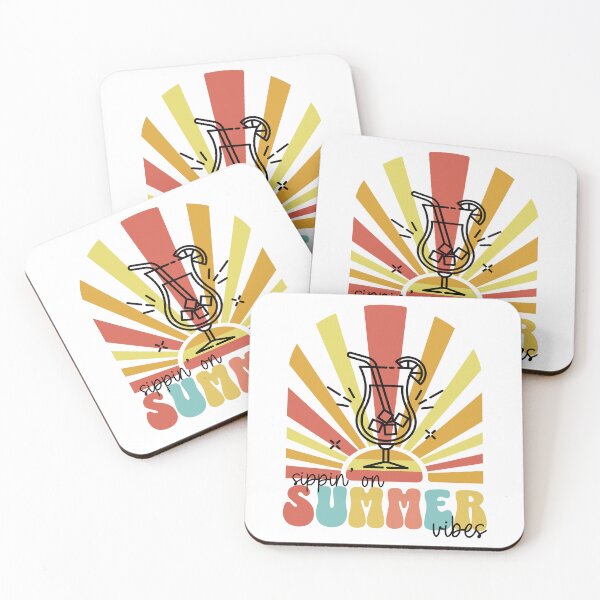 Item preview, Sipping On Summer Vibes, Retro Sun, Cocktail Glass designed and sold by Doodle Moon Studios.