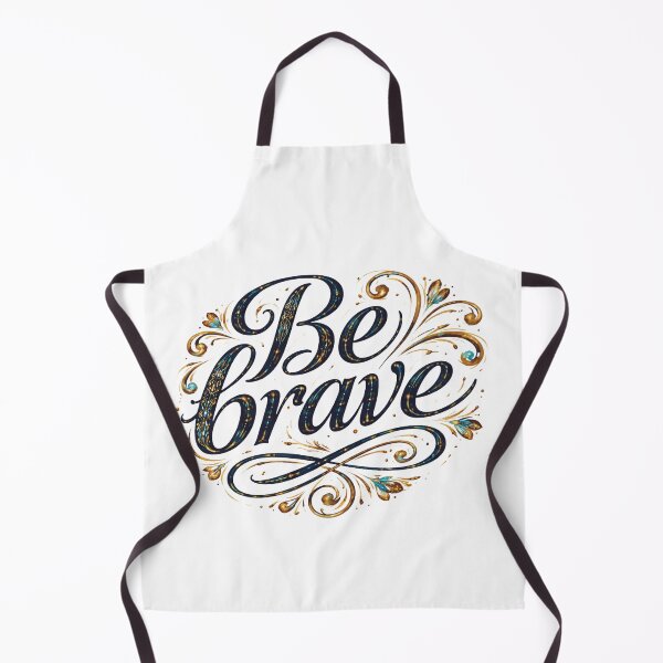 Item preview, Be Brave Elegant Floral Typography Art designed and sold by Hafcishop.