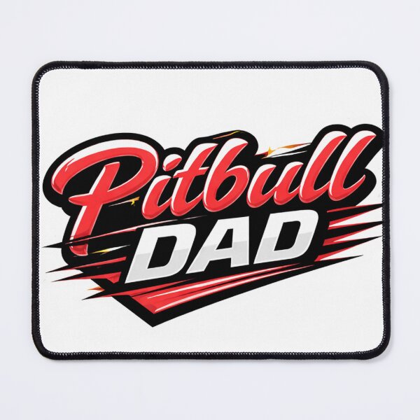 Item preview, Sporty Red and Black Pitbull Dad designed and sold by My Pitbull Place.