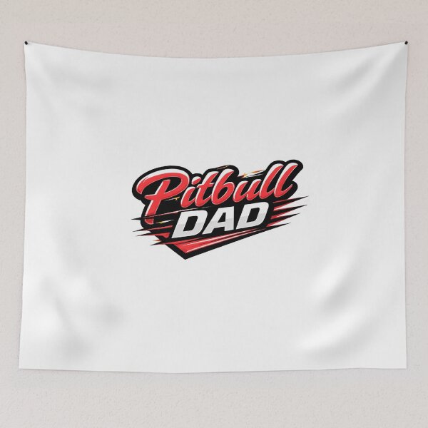 Item preview, Sporty Red and Black Pitbull Dad designed and sold by My Pitbull Place.