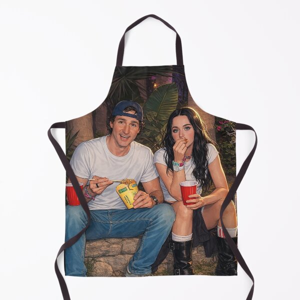 Item preview, Katy Perry and Justin Trudeau eating a snack at Coachella (fan art) designed and sold by PopCultureAndStuff.