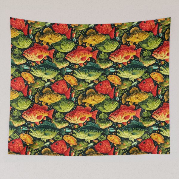Item preview, Dense Green and Yellow Fish Painting designed and sold by Piotrek0001.