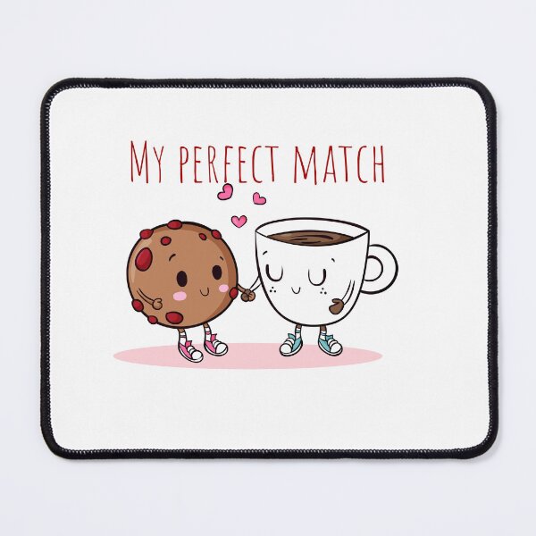 Item preview, Donut and Coffee Couple Cute Design – My Perfect Match Funny Romantic Food Art designed and sold by Dinaelsherkawy.