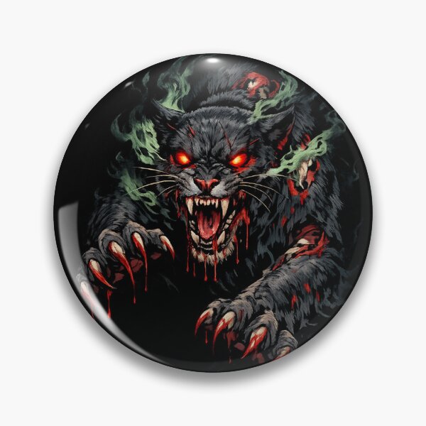 Item preview, Demonic Puma Unleashed – Fiery Eyes Horror Beast designed and sold by Sonic Nova Studios.