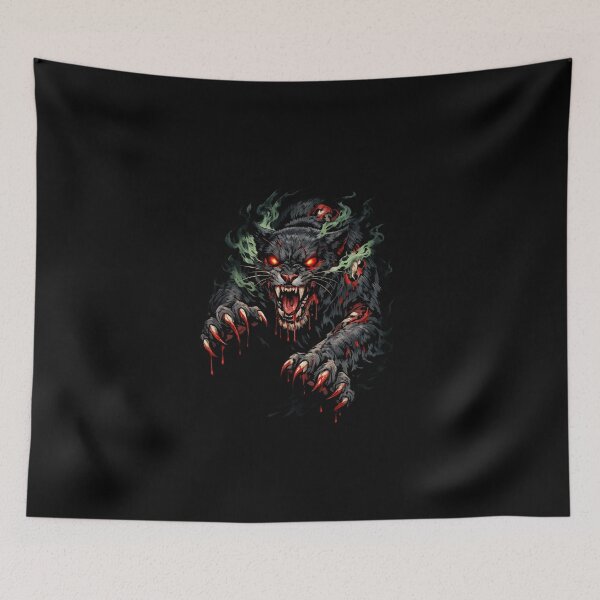 Item preview, Demonic Puma Unleashed – Fiery Eyes Horror Beast designed and sold by Sonic Nova Studios.