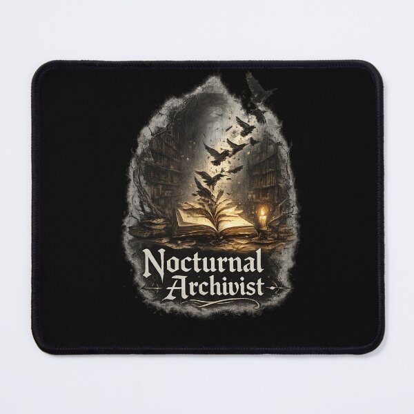 Item preview, Nocturnal Archivist – Gothic Library Book Art – Book lover designed and sold by Line-Mood1⭐️⭐️⭐️⭐️⭐️.