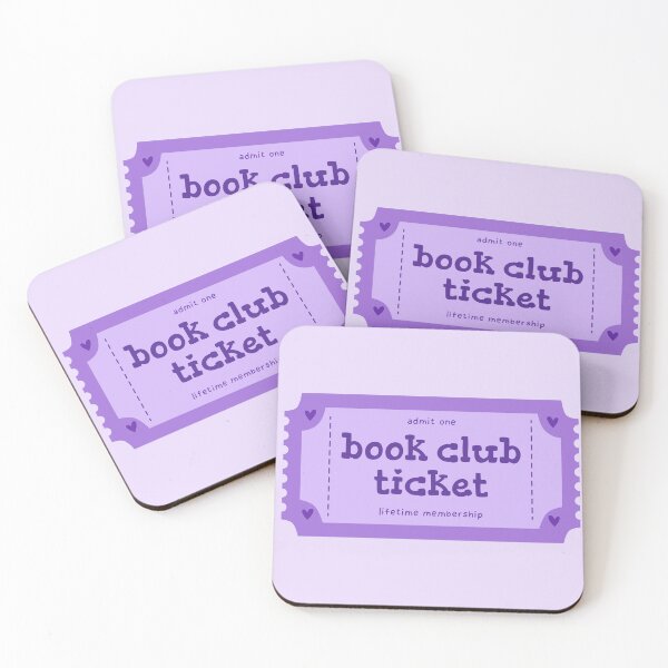 Item preview, book club ticket designed and sold by MoTaraDesigns.