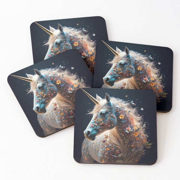 Item preview, Elegant Floral Fantasy Unicorn designed and sold by BetweenForms.