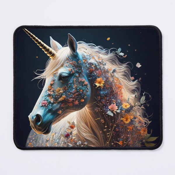 Item preview, Elegant Floral Fantasy Unicorn designed and sold by BetweenForms.