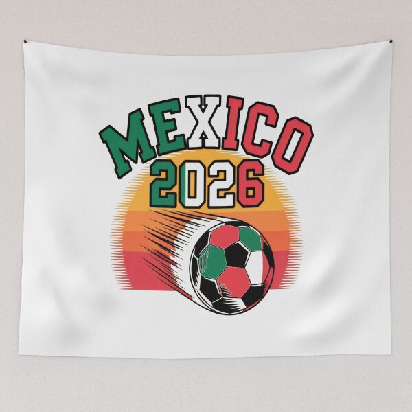 Artikelvorschau, Mexiko 2026 Vintage Fußballtrikot Retro Fußball Fan-Shirt entworfen und verkauft von Ulykit.