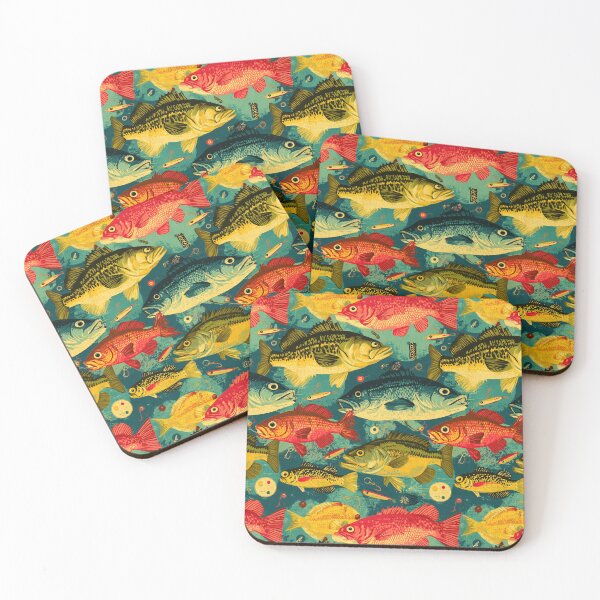 Item preview, Vibrant Green and Orange Fish Mosaic designed and sold by Piotrek0001.