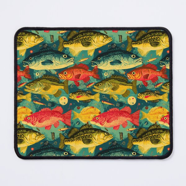 Item preview, Vibrant Green and Orange Fish Mosaic designed and sold by Piotrek0001.