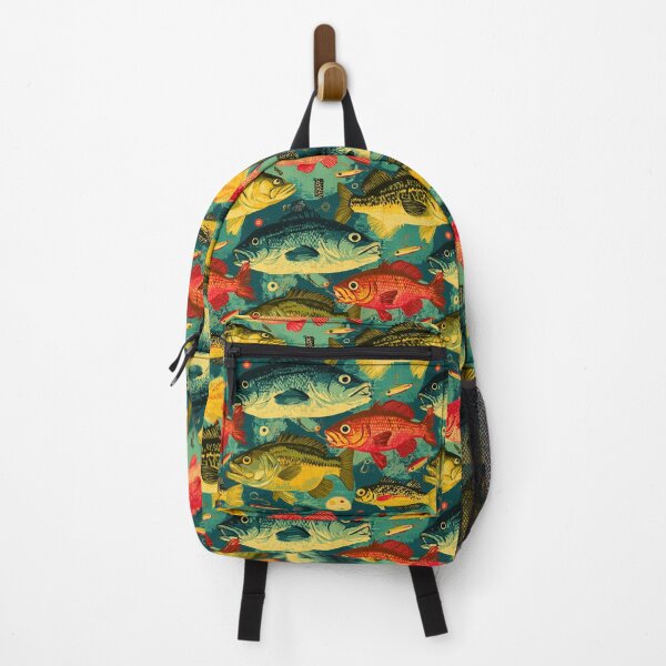 Item preview, Vibrant Green and Orange Fish Mosaic designed and sold by Piotrek0001.