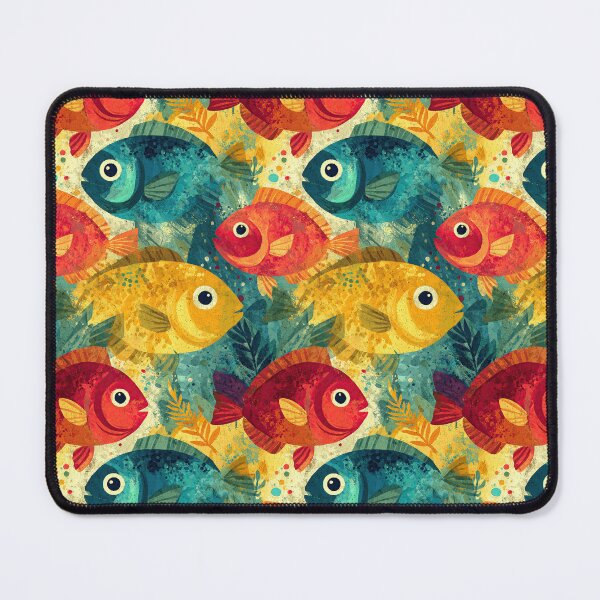 Item preview, Painterly Blue and Yellow Fish Texture designed and sold by Piotrek0001.